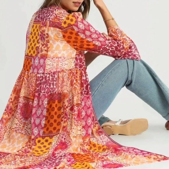 Tie Front Kimono - Picture 3 of 7